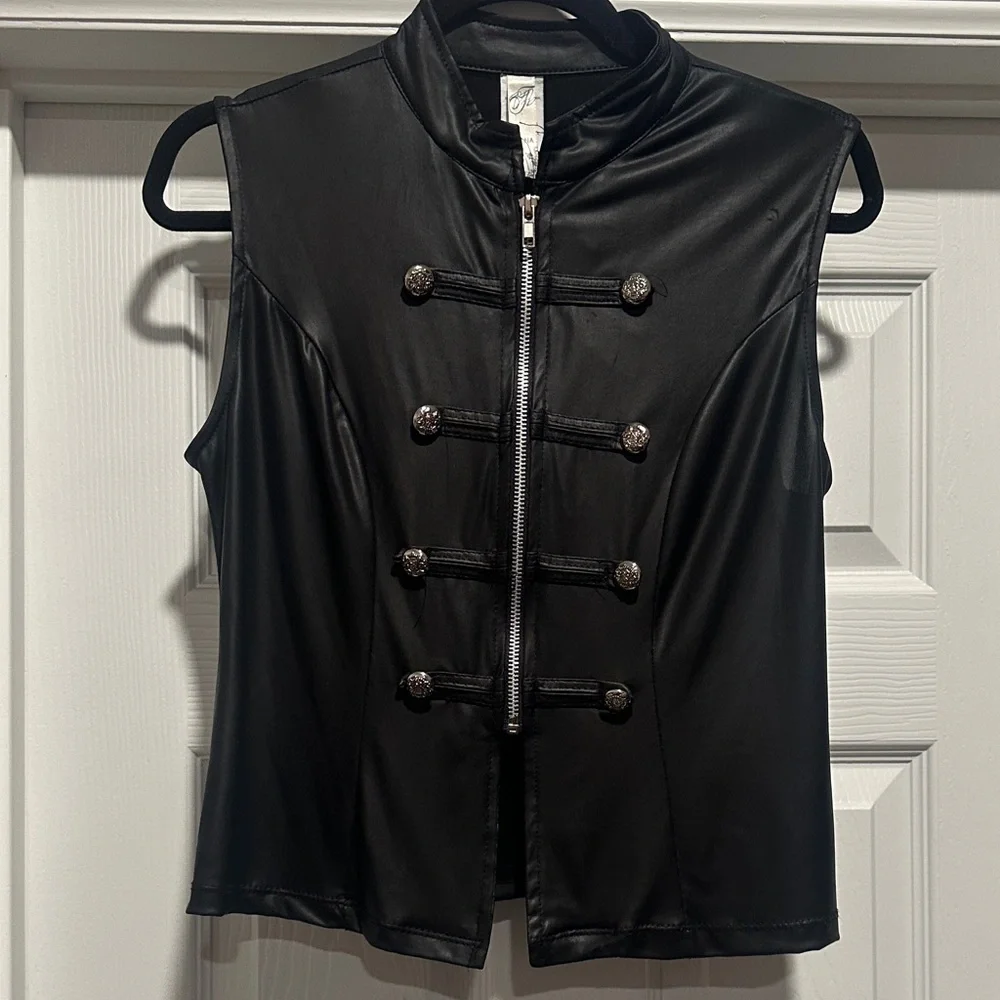 NaNa Black Military-Style Vest - Picture 1 of 4